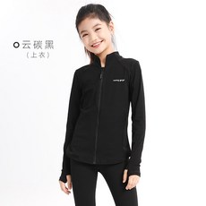 피겨연습복 여아 타이즈 기모 방수 여자 스케이트 훈련복 어린이 벨벳 검은, 1개, E_블랙 탑 120cm