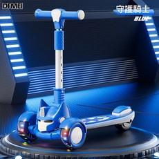 DFMEI 大童滑板車遛遛車2-12歲男女寶寶可座可單腳滑行的帶燈光音樂滑板, 1個, 滑行款 守護騎士-無音樂燈光+悍馬輪