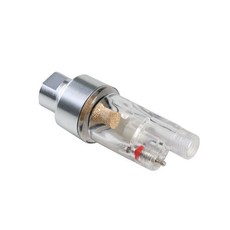 噴筆油水分離器 銅製濾芯 1/8螺紋接口, 1個, 銀色油水分離器
