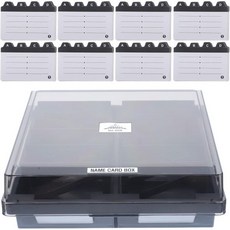 12042539 명함 꽂이 케이스 거치대 대용량 보관 박스 플라스틱 소재의 튼튼한 탁상 카드 스탠드 심플한 설계 스크래치 방지 기능 포함