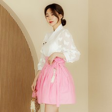 생활한복 철릭 빅사이즈 스커트 미니 퓨전 한복 덧치마 허리치마
