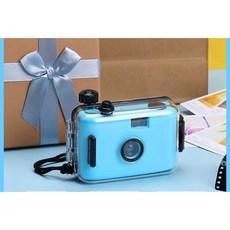 漢森精品 小昀 現貨 NOMO CAM 傻瓜底片相機 防水膠捲 可沖洗 學生兒童入門 生日禮物 復古風, 湖水藍, 1個