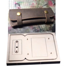 19cm 너비 가죽 공예 펜 가방 절단 다이 칼 금형 철 블레이드 커터, 01 knife mold no stitch, 1개