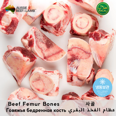 Halal Beef Femur Bones - Perfect for Nutritious Australia 할랄 소사골 - 영양가 높은 육수용 호주산, 2개, 1kg