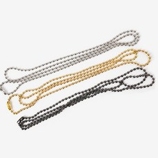 (B333) 롱 군번줄(60cm), (B333-3) 흑니켈, 1개