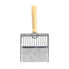 萬能貓砂鏟 大鏟面金屬貓鏟 細孔貓砂鏟 豆腐砂貓砂鏟 不鏽鋼貓砂鏟 可掛貓砂鏟 兩用貓砂鏟, 銀色, 1個