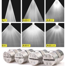 304不銹鋼扇形噴嘴 高壓清洗噴頭 工地除塵洗車工業 扇麵噴淋頭, 4分內牙   2個