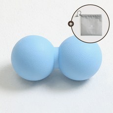 모매착 몸애라인 마사지볼 땅콜볼 지압 등 발바닥 엉덩이 근막 마사지 더블 라크로스, 1개, 블루 (MMB03)