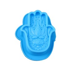 신의 파티마 눈의 손 실리콘 양초 금형 수제 케이크 비누 테라피 석고 도구, 색상: 1. 1pcs Blue, 1개
