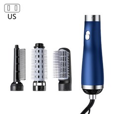 Hair dryer brush hot air hair brush comb 3-in-1 hot air brush salon anion blow dryer straightener, 1세트, Blue, 3TT803453_李运高