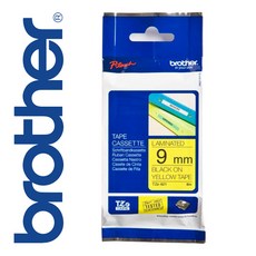 Brother 라벨테이프, TZe621 [9mm 노랑/검정글씨], 1개
