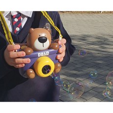 비눗방울 카메라 자동 버블카메라 비눗방울만들기 어린이날선물, 2개, BEAR