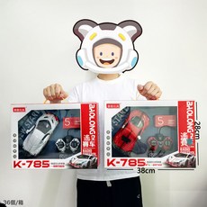 DIU 二通道遙控車兒童玩具賽車小汽車模型小男孩玩具, 1個, K-785四通一鍵開門遙控車(充電款):如圖