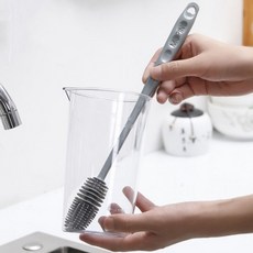 무핑 실리콘 병솔 유리잔 보온병 텀블러 젖병 세척 열탕가능, 3개, 그레이