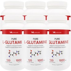[미국빠른직구] 마이라이프 내추럴스 L-글루타민 1000mg 120정 6병, 6개
