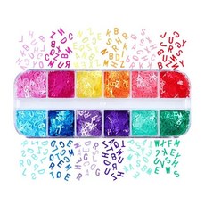 레진 아트 재료 UV 홀로그램 알파벳 하트 모양 글자 수지 장식 공예 조각 에폭시 반짝이 보석 만들기, 2. 12ZGZM-CS