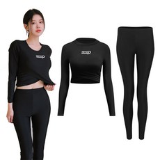 뷰티5도씨 여성용 2종세트 크롭 캡내장 래쉬가드 수영복 비치웨어 워터밤 수영모자 증정 RG-06