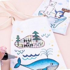 유아 지구의날 만들기 미니에코백 핸드폰가방만들기 노인만들기키트 어르신, 고래