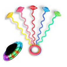 접이식 발목 LED 줄넘기 한발 외발 발 줄넘기 야광 불빛 유산소 다이어트 점핑 바닥 스핀 운동 돌리기, 레드, 1개