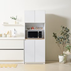 [엣지퍼니처]시티오 홈카페 600 키큰 렌지대형 수납장 E0, 화이트화이트