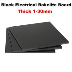 검은 전기 베이클라이트 보드 두께 1 30mm 절연 플레이트 페놀 수지 온도 방지, 200x250x12mm 1Pcs