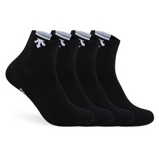 데상트 남성 중앙로고 발목양말 4P_BK, FREE, 4족세트_BK