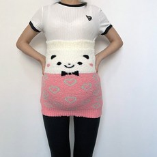 허리 보호대 복대 헬스 쿠션 임신 중 두껍고 부드러운 모유 수유 벨트, 핑크 판다, M 40-65kg