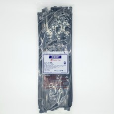 전오 케이블타이 450mm 100개 국산 내열 내한 전선정리 산업용 J-450 9x450mm, 흑색