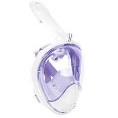 위베런 스노쿨링 마스크 이지브리더 4세대 풀페이스 스노클링 장비 일체형 물안경 세트, 라벤더