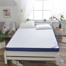 수면매트 가성비매트리스 바닥매트리스, 1cm, 클라우드 (화이트블루)