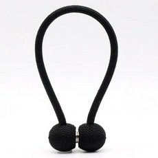 커튼 스트랩 모던 심플 아이디어 자석 커튼 버클 후크 벽걸이 스트랩 커튼 클립 면제펀치, 블랙, 2개 사면 2개 4개 주고, 1개