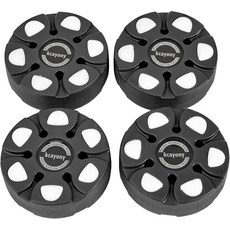 케이코니 4팩 롤러 하키 볼 & 스트리트 퍽 - 내구성이 뛰어난 파편 방지 플라스틱으로 부드러운 롤링 디자인 진입로백야드 훈련 비얼음 전용 블랙 -4개