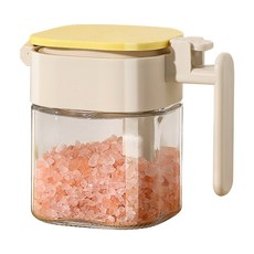 調味罐, 米黃400ml【三重密封｜獨立勺倉】, 1個