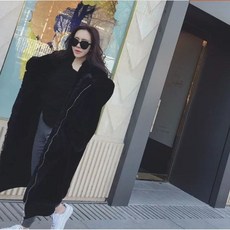 오버핏 후리스 루즈 점퍼 후드 여성 루즈핏 겨울 꽃무늬 22FW