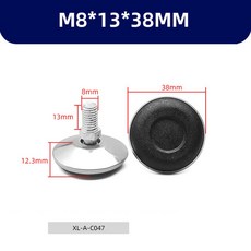 M6 M8 조절식 레벨링 감쇠 고하중 미끄럼 피트 나사산 진동 패드 지지 고무 방지 기계, XL A C047