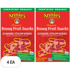 애니스 유기농 토끼 젤리 썸머 스트로베리, 4개, 115g