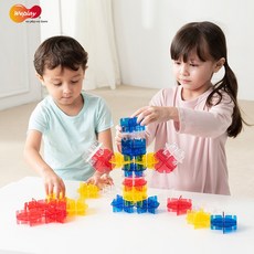 童心園Weplay晶彩積木 光影堆疊益智玩具 小雪花積木遊戲 托育/托嬰/幼兒園適用, 1個