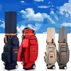 PGM 多功能硬殼帶輪高爾夫球桿袋 密碼鎖 防雨罩, 深藍色, 1個