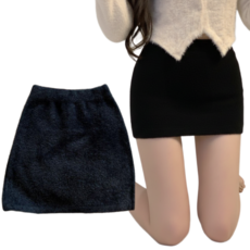 holssi 윈터 밍크플리스 포근 털미니스커트
