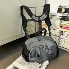 柏雅圖戶外多功能揹包男女通用輕便運動登山包旅行徒步騎行斜挎包, 【雙肩斜挎兩用】灰色-男女通用