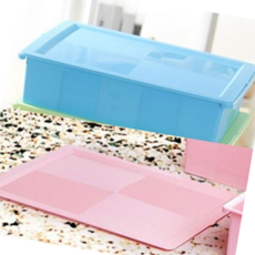 프라스틱정리함 플라스틱 다용도 속옷정리함 10칸15칸 공용 뚜껑, 핑크