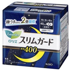Kao 花王 Laurier纖薄夜用衛生棉 40cm, 11片, 1包
