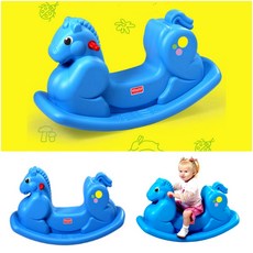 템팜 흔들말타기파랑 아기흔들목마 흔들목마 목마, 블루, 1개