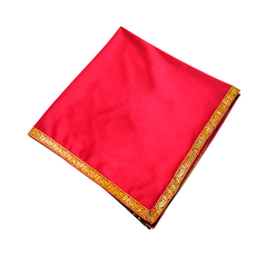 더풀타로 골드 실버 자수 논슬립 타로카드 스프레드 천, 레드 골드, 1개