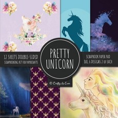 Pretty Unicorn Scrapbook Paper Pad 8x8 Scrapbooking Kit for Papercrafts Cardmaking Printmaking DI... Paperback, Crafty as Ever