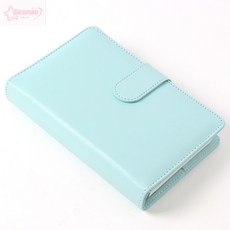 퀴니 데일리픽 다이어리형 노트 A6 스카이 가죽수첩