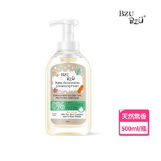 BZU BZU 嬰幼兒用品清潔慕斯 無硫酸鹽 100%植物性配方 奶瓶蔬果玩具清潔劑 500ml 天然無香, 1個, 天然無香瓶裝500ml