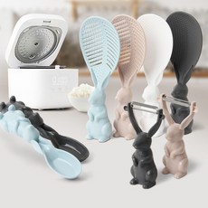 래빗 주방용품 조리도구세트 키친툴 다용도 기구, 래빗스푼 스카이블루, 1개
