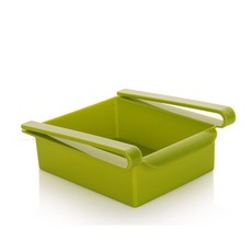 樂邦 冰箱抽屜式收納盒-冰箱 廚房 抽屜 收納盒 桌下收納 冰箱收納盒 冰箱抽屜 冰箱置物層 收納, 綠色, 1個