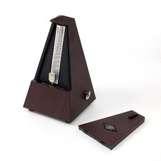 엔틱 우드 태엽 메트로놈 다크 기계식박자기 수동 nys+905MX